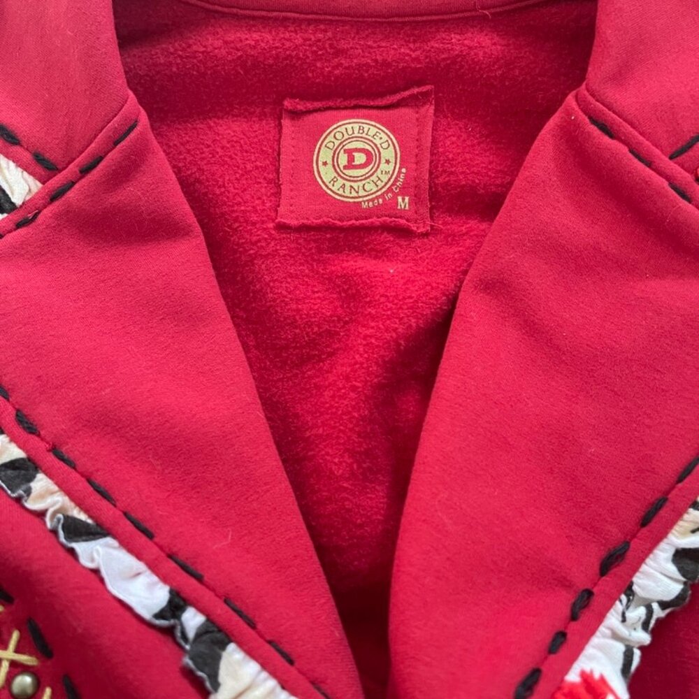 DOUBLE D RANCH Red Jacket with Studs, Ruffles, and Stitching: Size MEDIUM; NWOT! - Picture 5 of 11